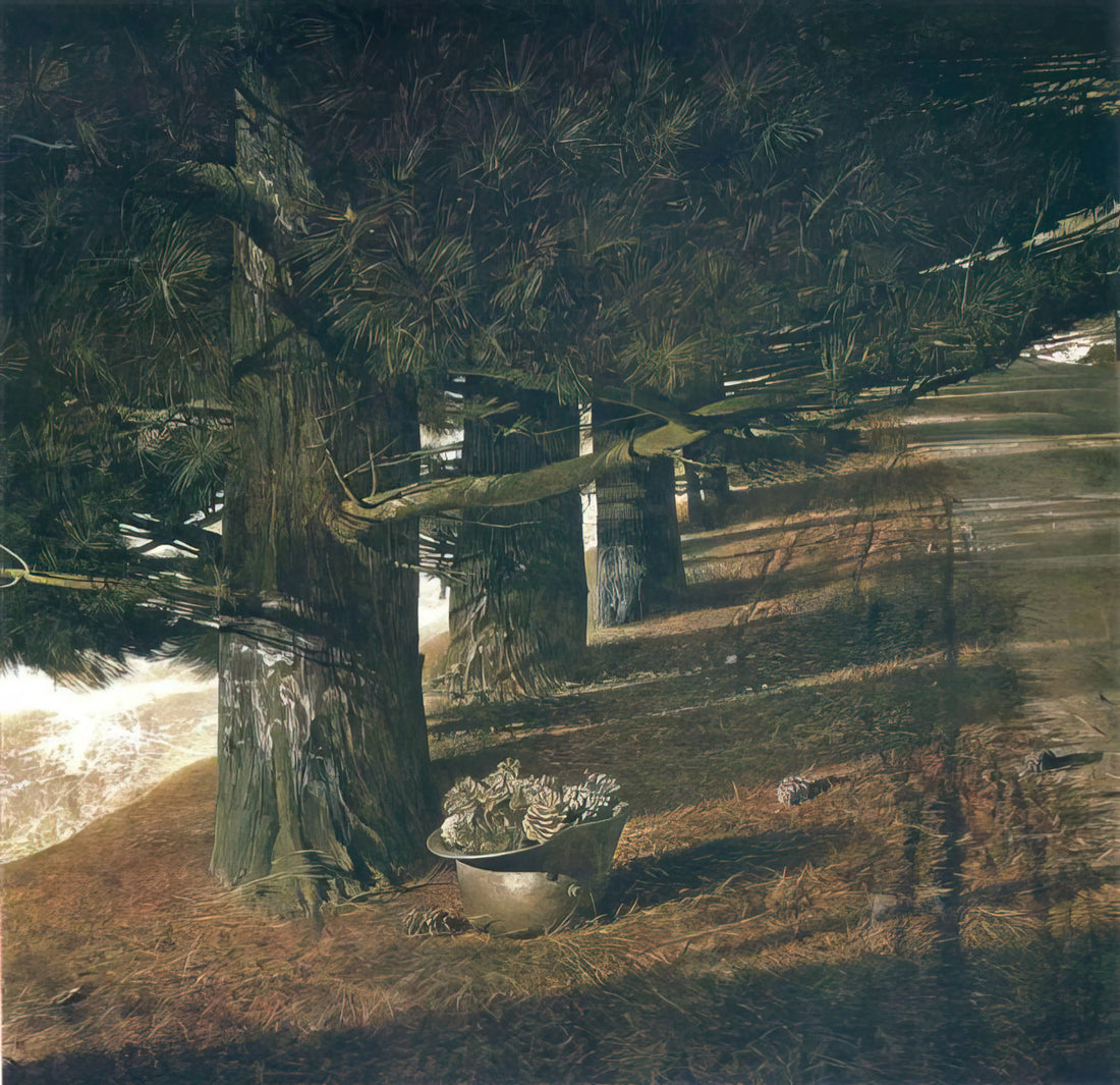 Andrew Wyeth Geraniums Print: A Study in American Realism and Quiet Beauty - PINE BARON by Andrew Wyeth