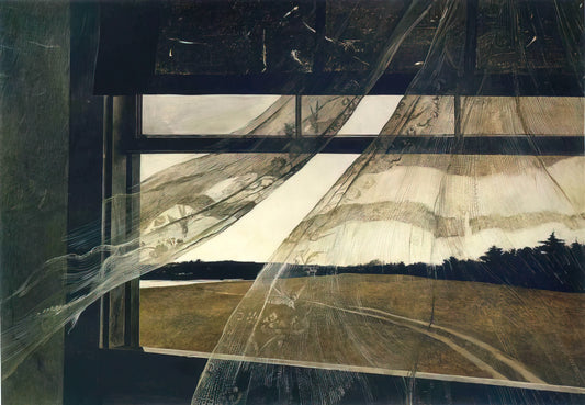 Andrew Wyeth's Helga: The Secret Portrait Series That Redefined American Realism - WIND FROM THE SEA 1947 by Andrew Wyeth
