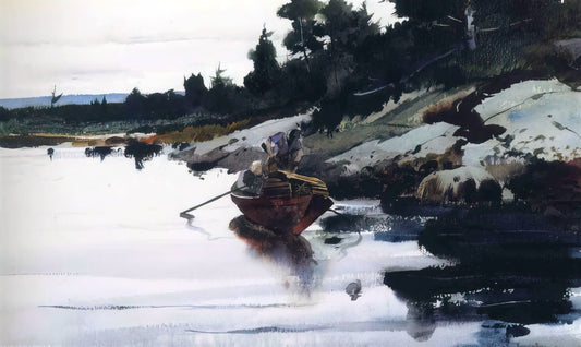 Andrew Wyeth's 'Around the Corner': A Masterpiece of American Realism - TURKEY COVE LEDGE by Andrew Wyeth