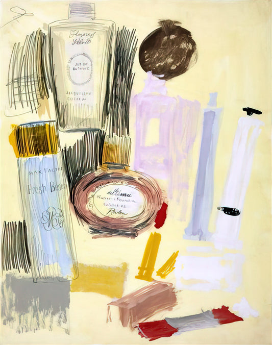 Andy Warhol Acrylic Print: A Collector's Guide to Pop Art Iconography - Untitled  Beauty Products  by Andy Warhol