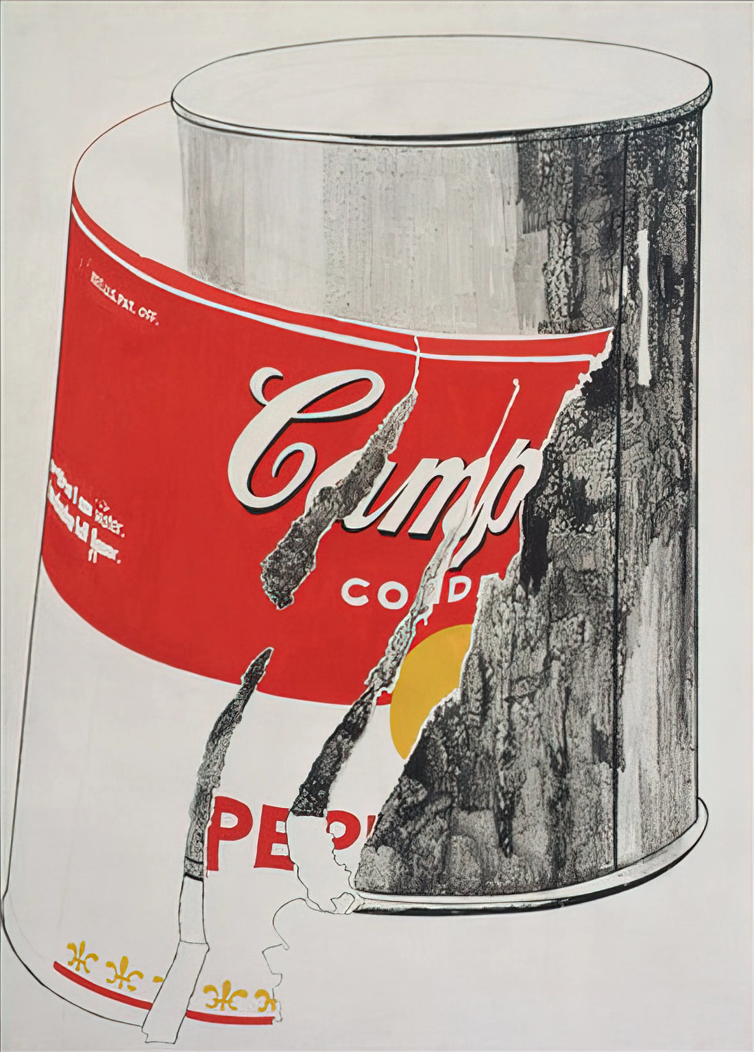 Andy Warhol Blue Cat Print: Exploring the Pop Art Icon's Feline Fascination - Big Torn Campbell's Soup Can  Pepper Pot  by Andy Warhol