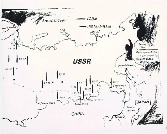 Andy Warhol Prince Supreme Court: The Artist's Legal Legacy and Pop Art Influence - Map of Eastern U.S.S.R. Missile Bases by Andy Warhol
