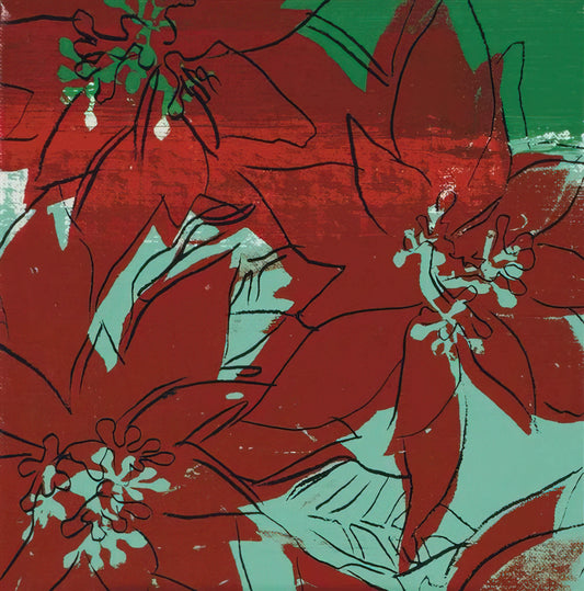 Andy Warhol and Edvard Munch: A Surprising Artistic Dialogue Across Centuries - Poinsettias by Andy Warhol