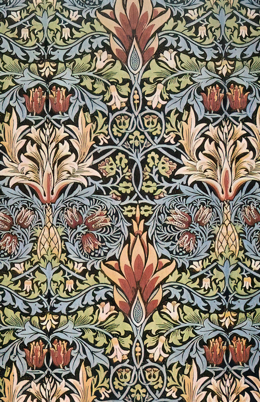Arts and Crafts William Morris Designs: A Legacy of Beauty and Rebellion - SNAKESHEAD PRINTED TEXTILE 1876 by William Morris