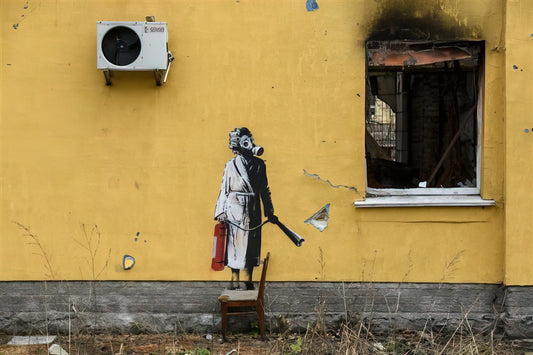 Banksy Panda Print: Decoding the Iconic Street Art Symbol - HOSTOMEL PROSKURIVSKA 2 2022 by Banksy