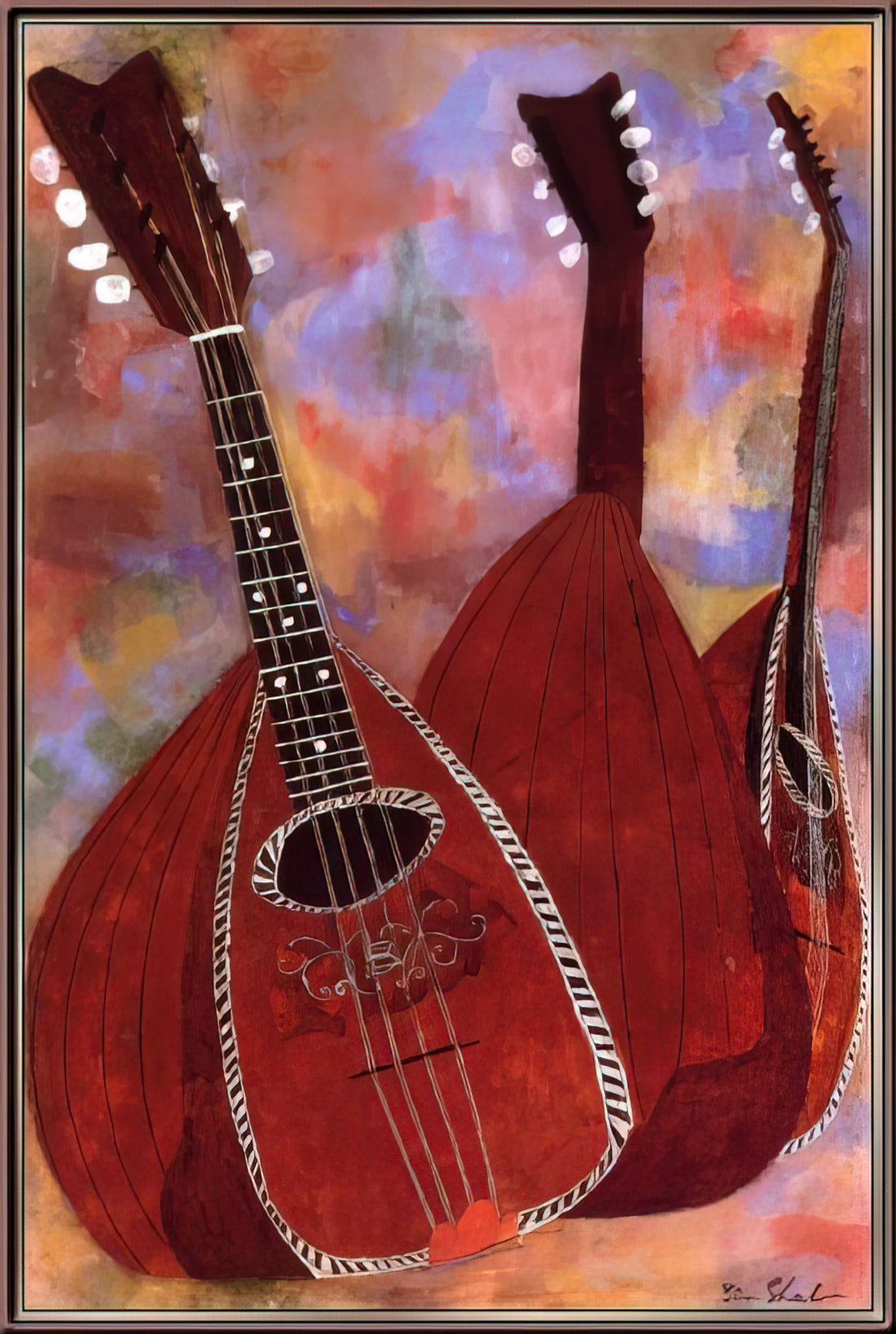 Ben Shahn Acrylic Print: A Collector's Guide to His Social Realist Legacy - THREE LUTES by Ben Shahn