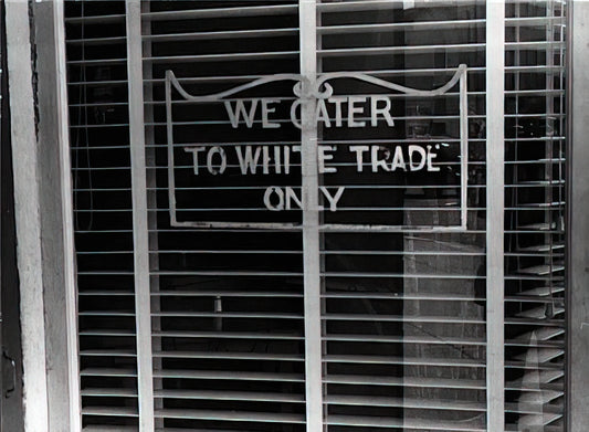 Ben Shahn Reproductions: A Guide to Owning the Social Realist's Iconic Art - SIGN ON A RESTAURANT WE CATER TO WHITE TRADE ONLY 1938 by Ben Shahn