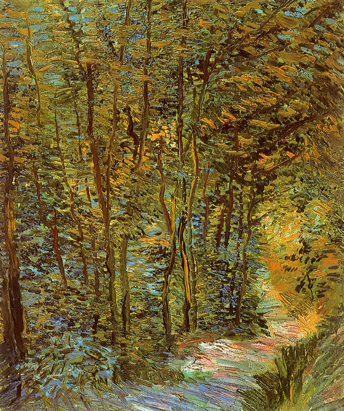 Black and White Van Gogh Prints: A Collector's Guide to Monochromatic Masterpieces - Path in the Woods by Vincent van Gogh