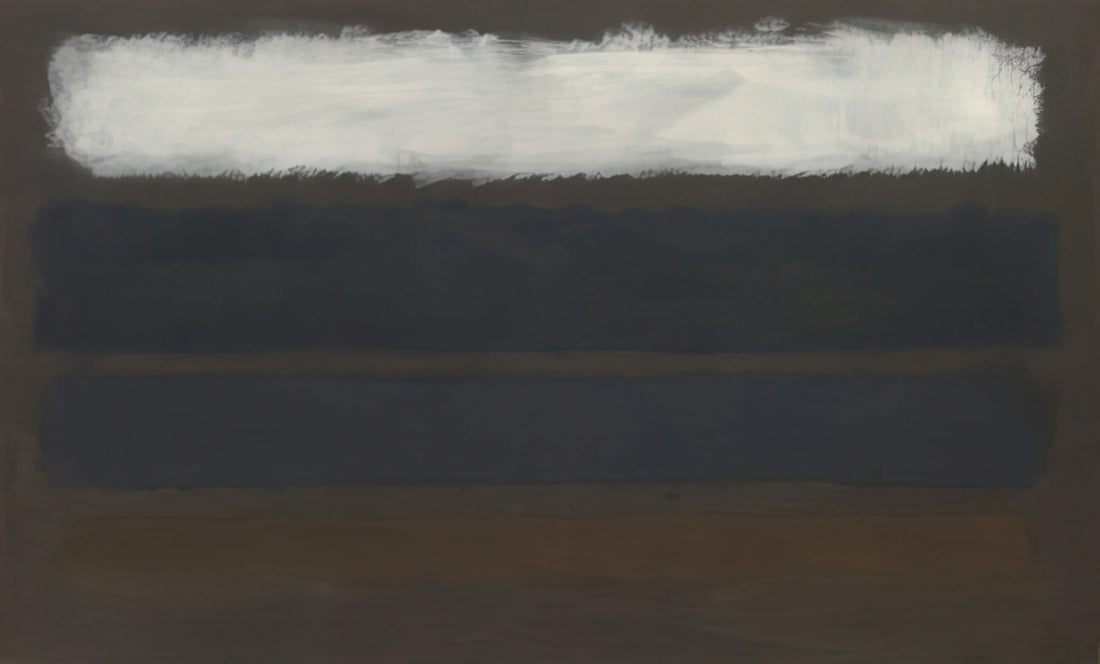 Blue Rothko Print: A Guide to Mark Rothko's Iconic Color Field Masterpieces - No. 14 Horizontals, White over Darks - 1961 by Mark Rothko