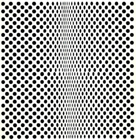 Bridget Riley Gallery: Exploring the Visionary World of Op Art's Leading Figure - FISSION 1963 by Bridget Riley