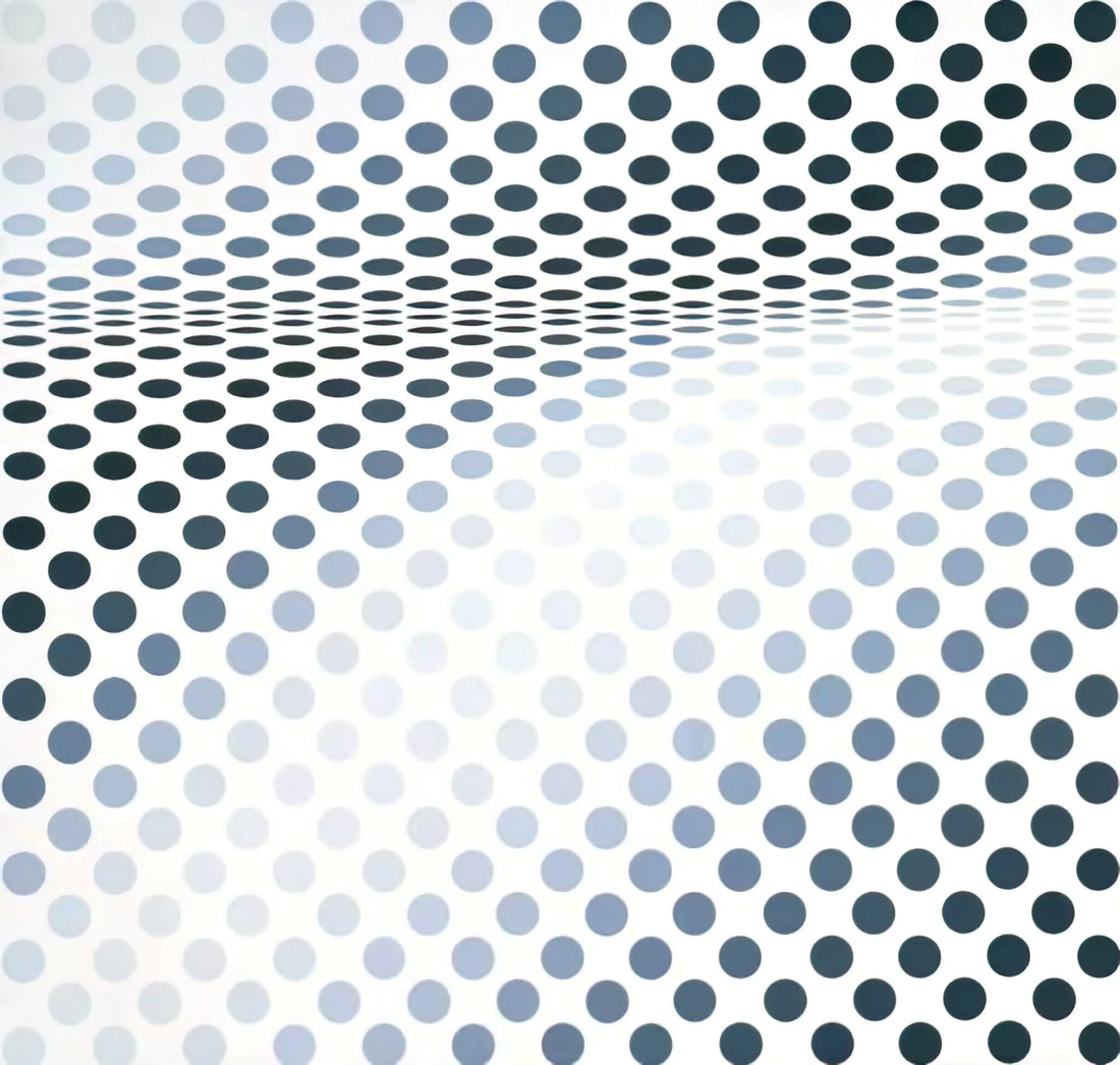 Bridget Riley Op Art Images: A Visual Journey Through Optical Illusion Mastery - HESITATE 1964 by Bridget Riley