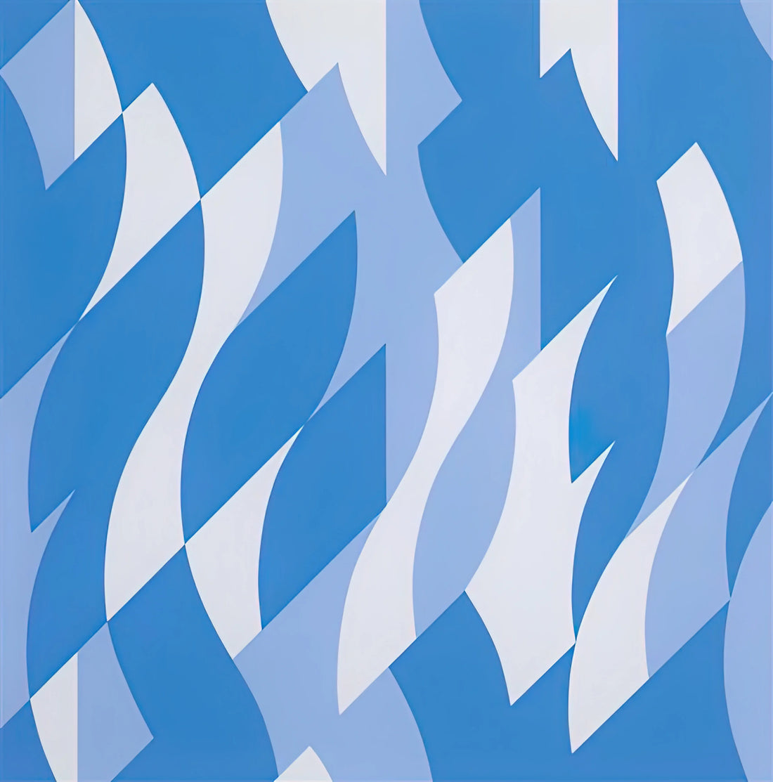 Bridget Riley Posters: The Definitive Guide to Op Art's Master of Perception - TWO BLUES 2003 by Bridget Riley