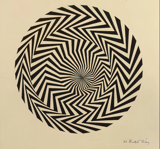 Bridget Riley Reproduction: Understanding the Art and Craft of Op Art Prints - BLAZE STUDY 1962 by Bridget Riley