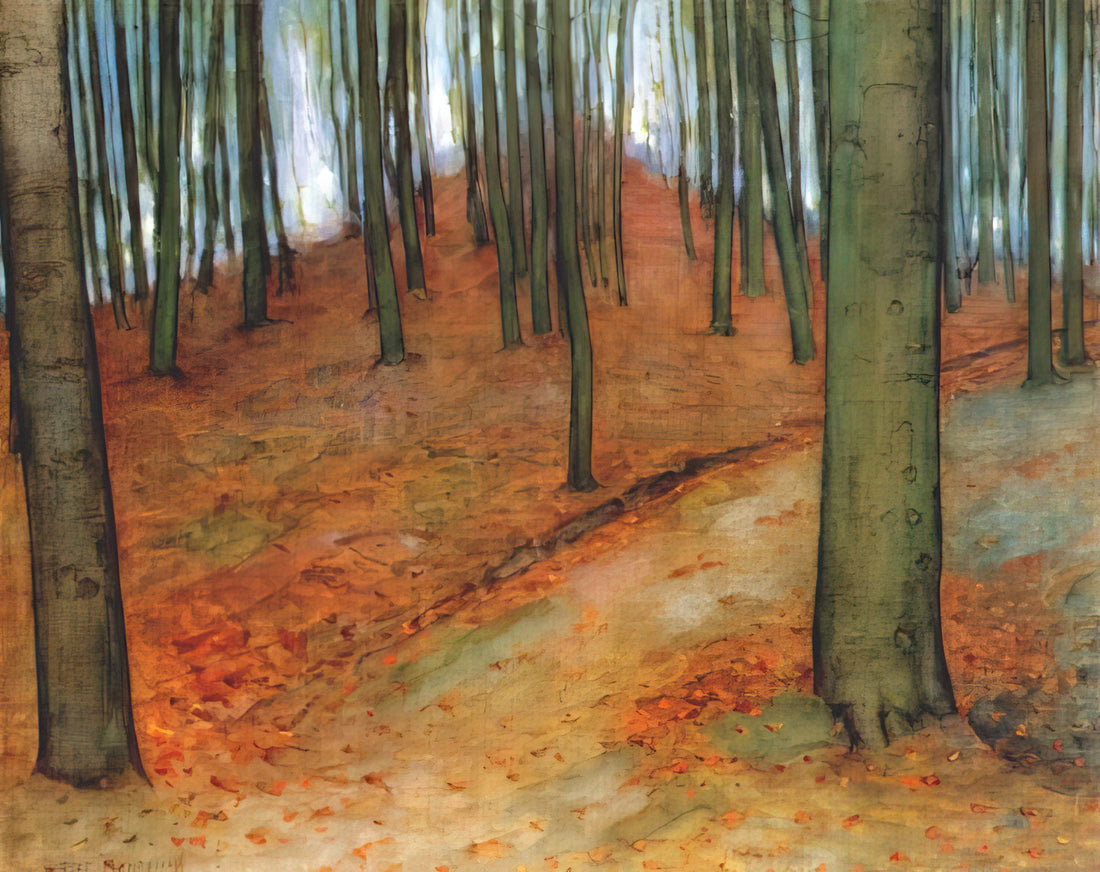 Broadway Boogie Woogie Print: Piet Mondrian's New York Masterpiece - Wood with Beech Trees by Piet Mondrian