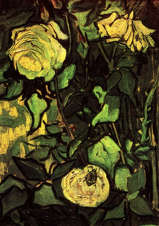 Bulb Fields by Van Gogh: A Vibrant Celebration of Spring and Artistic Transformation - Roses and Beetle by Vincent van Gogh