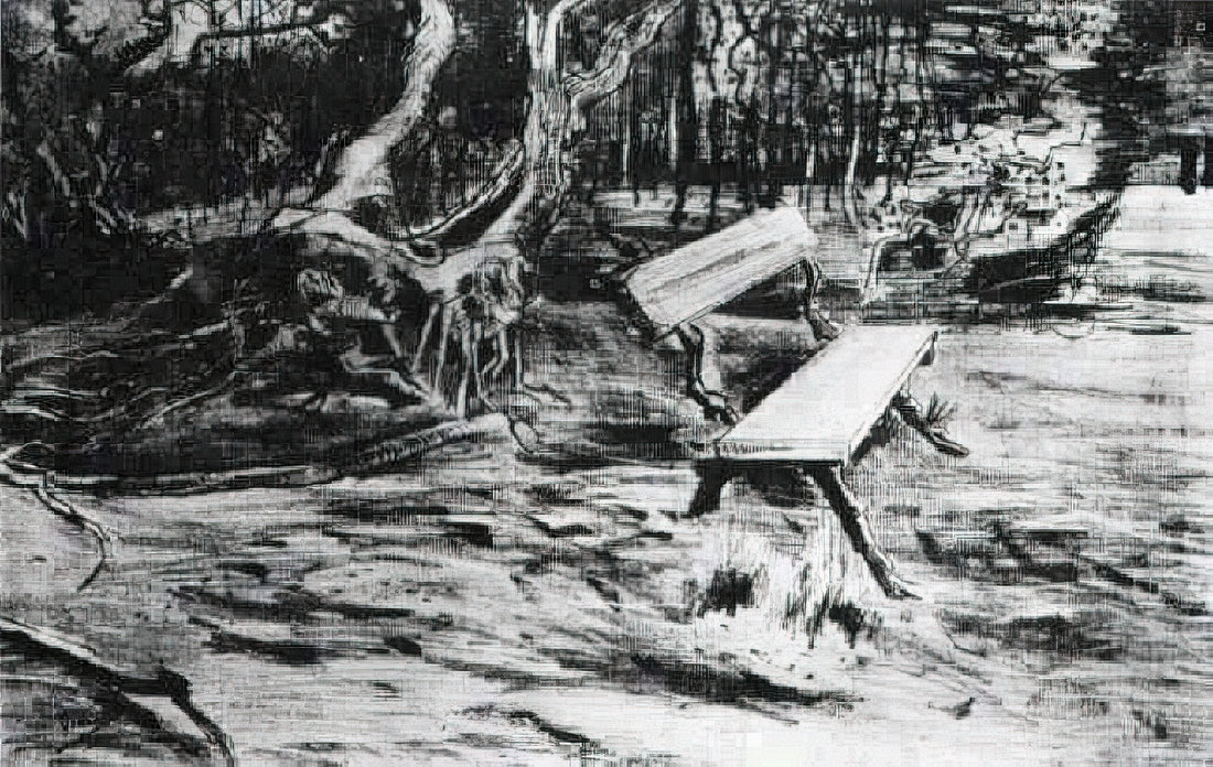 Café Terrace at Night Print: A Collector's Guide to Van Gogh's Nocturnal Masterpiece - Bench in a Wood by Vincent van Gogh