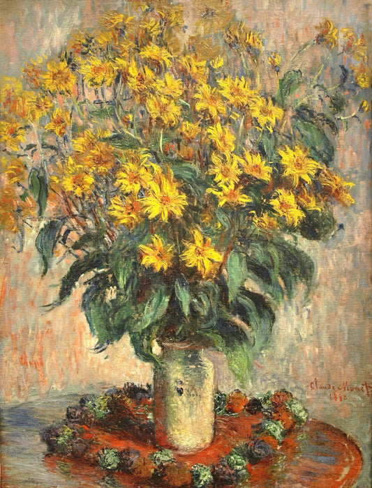 Canvas Monet Prints: A Curator's Guide to Owning Impressionist Masterpieces - Jerusalem Artichokes by claude monet