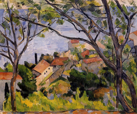 Cezanne Posters & Prints: A Collector's Guide to the Father of Modern Art - L'Estaque. View through the Trees by Paul Cézanne