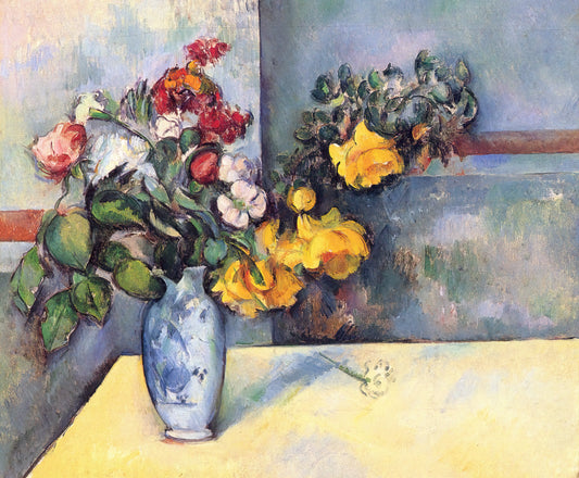 Cézanne's Leda and the Swan: A Modernist Reinterpretation of Myth - Still Life Flowers in a Vase by Paul Cézanne