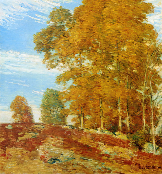Childe Hassam for Sale: Finding Authentic American Impressionist Art Prints - Autumn Hilltop, New England by Childe Hassam