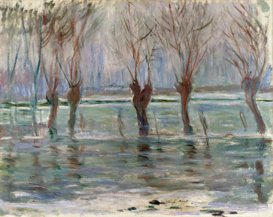 Claude Monet Painting in His Studio: The Private World Behind the Impressionist Master's Public Genius - Flood Waters by claude monet