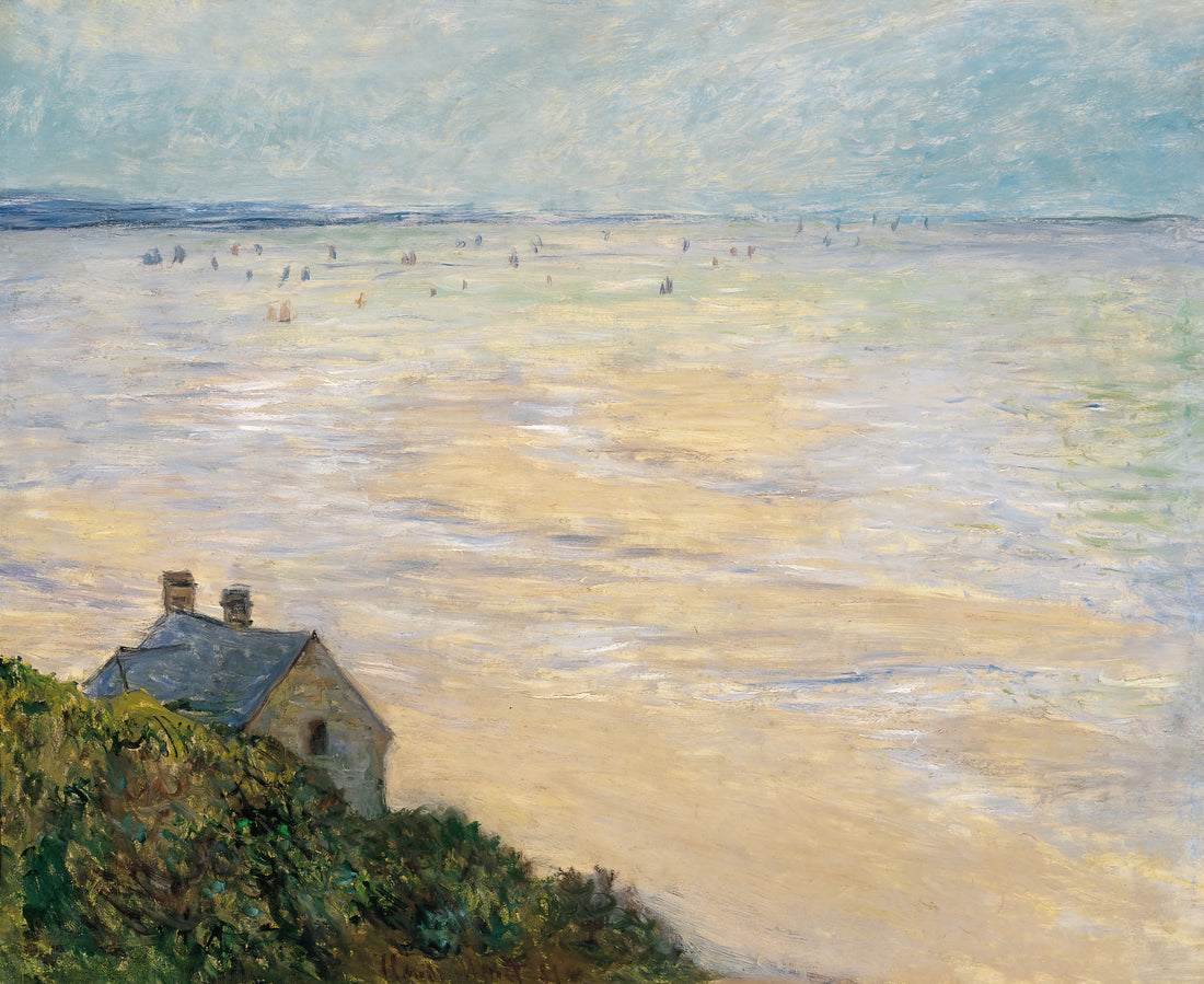 Claude Monet's Water Lilies: The Masterpiece Series That Redefined Modern Art - The Hut at Trouville, Low Tide by claude monet