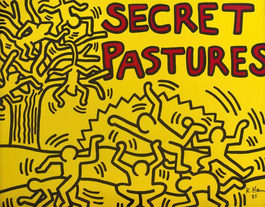 Coach Keith Haring Disney: The Unlikely Collaboration That Bridged Street Art and Mainstream Culture - A POSTER FOR THE BILL T JONES AND ARNIE ZANE PERFORMANCE PIECE SECRET PASTURES 1984 by Keith Haring