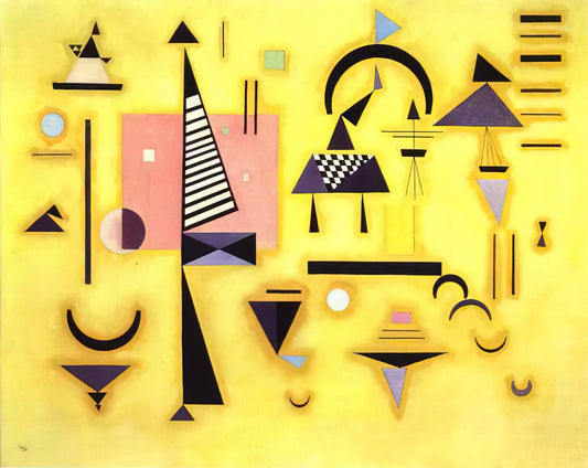 Composition 9 by Kandinsky: A Masterpiece of Abstract Art and Spiritual Expression - DECISIVE PINK 1932 by Wassily Kandinsky