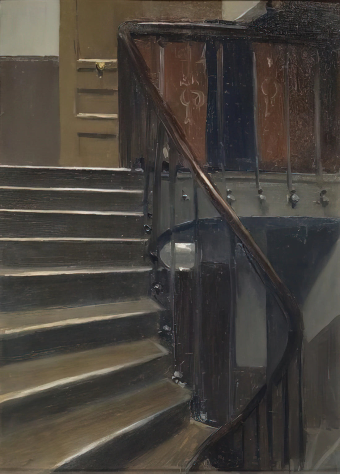 Corn Hill: Edward Hopper's Masterpiece of American Solitude - Stairway at 48 rue de Lille, Paris by Edward Hopper