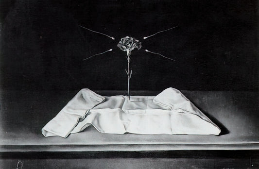Dali Abraham Lincoln Print: Surrealist Vision of an American Icon - MYSTICAL CARNATION 1951 by Salvador Dali