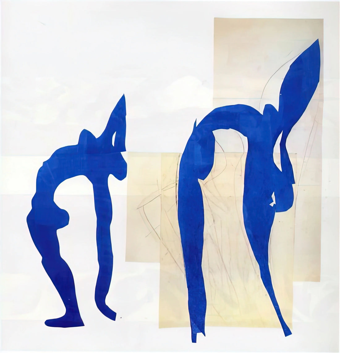 David Hockney and Henri Matisse: A Dialogue of Color, Space, and Modernist Joy - BLUE NUDES by Henri Matisse