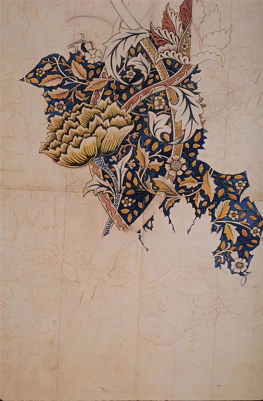 Discovering the Enduring Legacy of Original William Morris: A RedKalion Guide - DESIGN FOR WINDRUSH PRINTED TEXTILE 1883 by William Morris