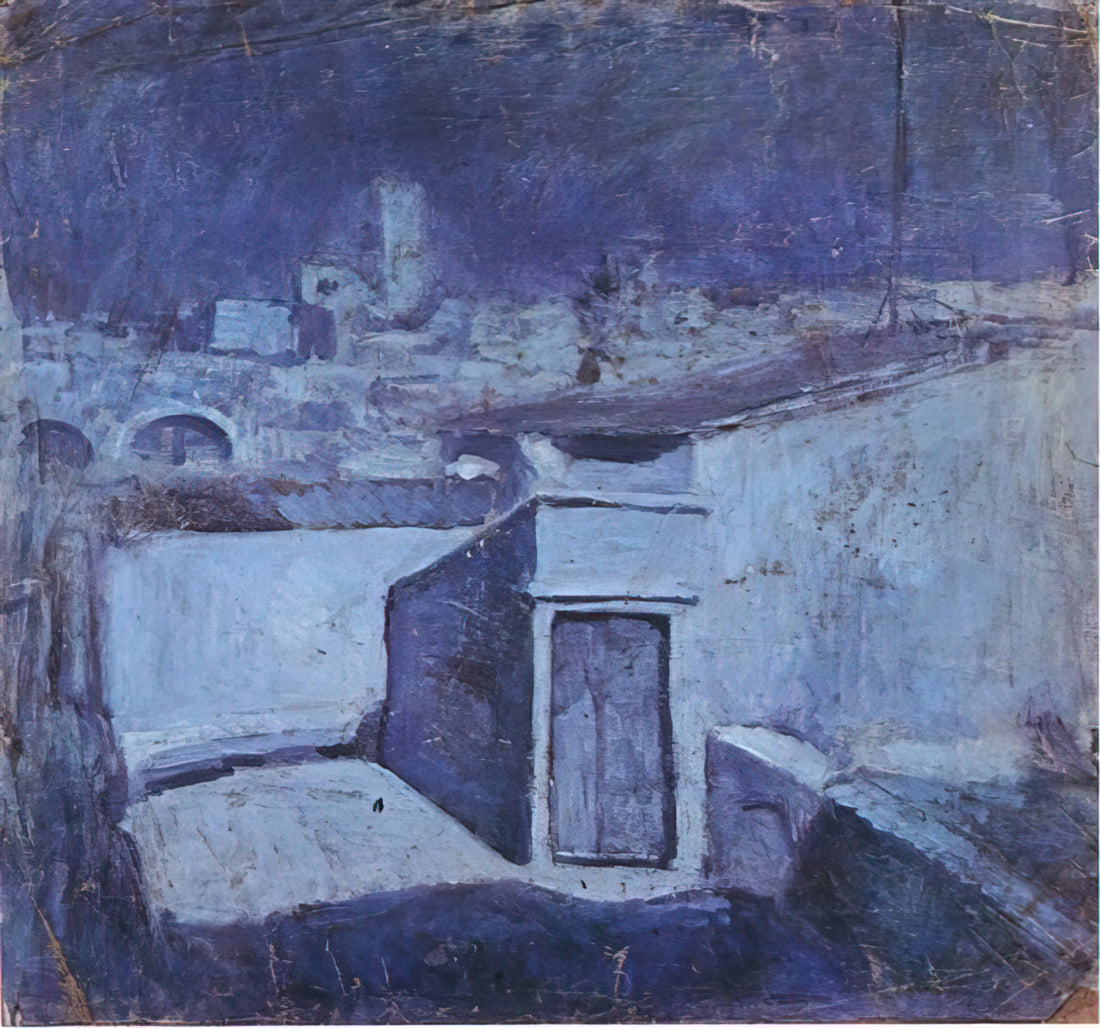 Don Quixote Picasso Lithograph: The Master's Vision of Cervantes' Hero - The roofs of Barcelona in the moonlight by Pablo Picasso