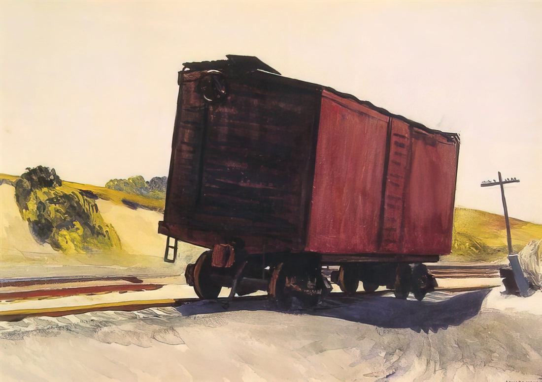 Edward Hopper at SFMOMA: A Curator's Guide to the Artist's Enduring Legacy - Freight Car at Truro by Edward Hopper
