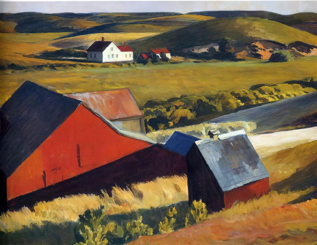 Edward Hopper at Sotheby's: Auction Records, Market Analysis, and Collector Insights - Cobbs Barns and Distant Houses by Edward Hopper