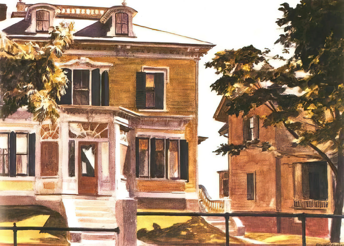 Edward Hopper: The Master of American Solitude and Modernist Light - Davis House by Edward Hopper