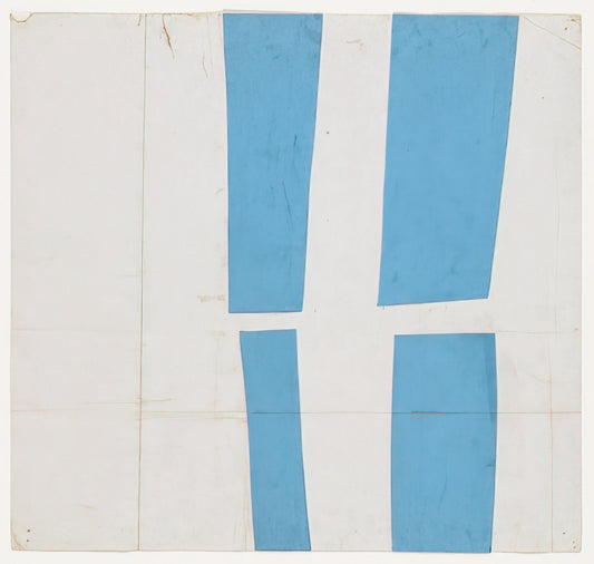 Ellsworth Kelly Artwork: The Minimalist Master of Color, Form, and Perception - Blue and White by Ellsworth Kelly