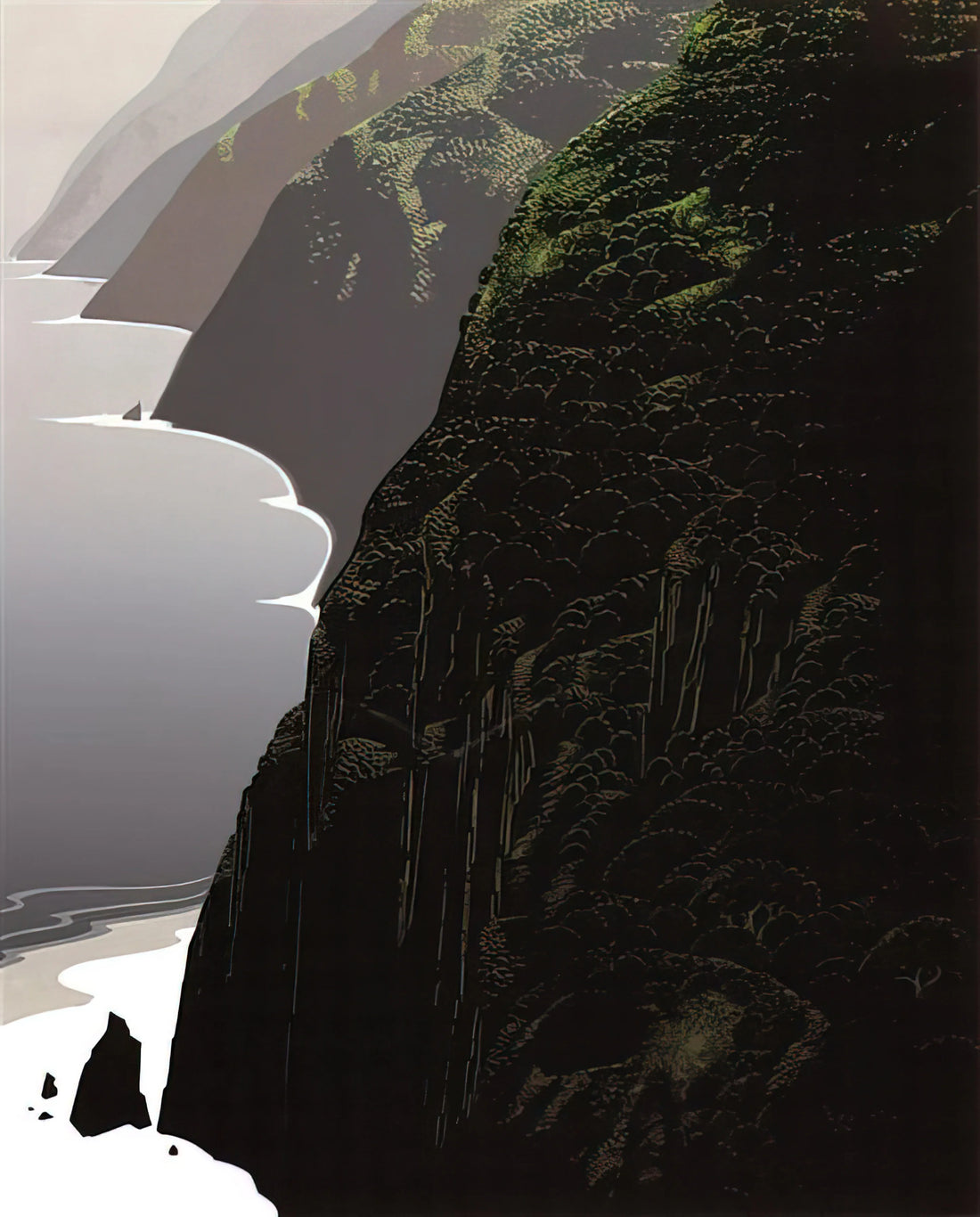Eyvind Earle on eBay: A Collector's Guide to Authenticity, Value, and Smart Buying - Big Sur Coastline by Eyvind Earle