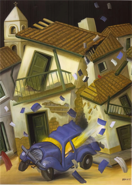 Fernando Botero's Most Famous Painting: The Enduring Legacy of "The Presidential Family" - CAR BOMB by Fernando Botero