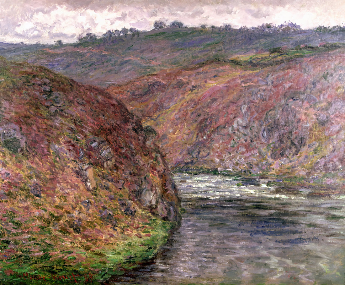 Framed Monet Wall Art: Curating Impressionist Masterpieces for Your Home - Valley of the Creuse Grey Day by claude monet
