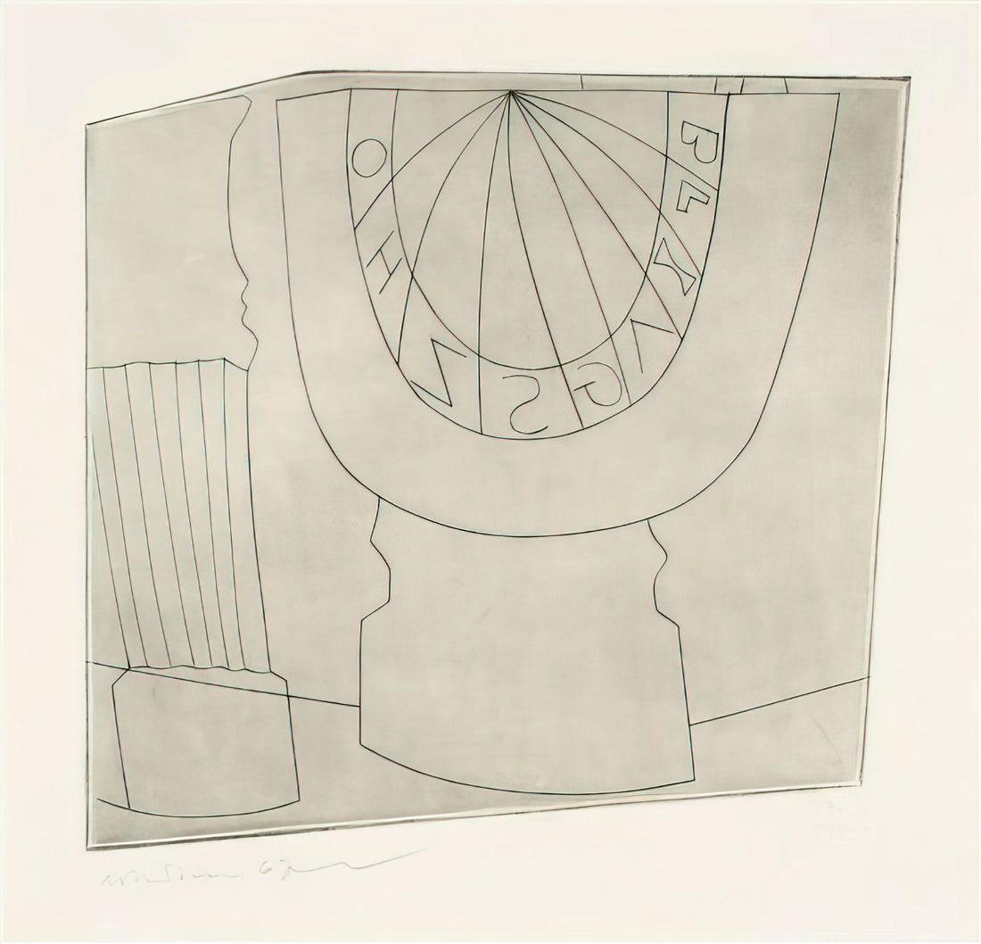 Fred Murray Ben Nicholson Painting Sale: A Collector's Guide to Acquiring Modernist Masterpieces - Turkish sundial  column - 1967 by Ben Nicholson