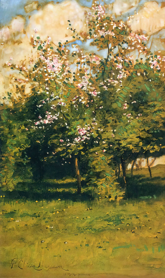 Frederick Hassam: The American Impressionist Master of Light and Atmosphere - Blossoming Trees by Childe Hassam