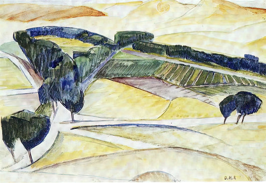 Frida Kahlo on Diego Rivera: The Artistic and Personal Tapestry of Mexico's Iconic Couple - LANDSCAPE AT TOLEDO 1913 by Diego Rivera