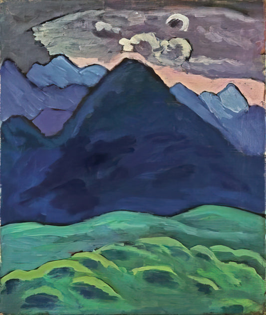 Gabriele Münter Landscapes: A Journey Through Color, Emotion, and Expression - BLAUER KEGELBERG 1930 by Gabriele Munter