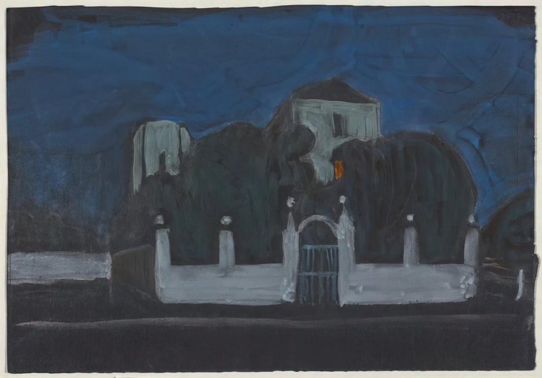 Gabriele Münter Murnau: The Expressionist Visionary Who Defined Modern Art - NIGHT GARDEN WITH BUILDINGS by Gabriele Munter