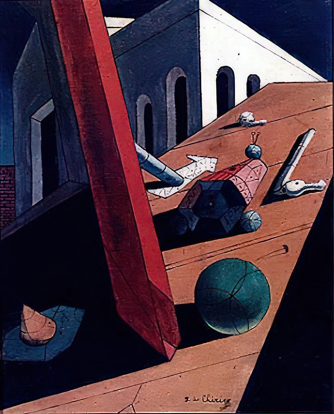 Giorgio de Chirico for Sale: A Collector's Guide to Acquiring Metaphysical Masterpieces - THE EVIL GENIUS OF A KING 1915 by Giorgio de Chirico