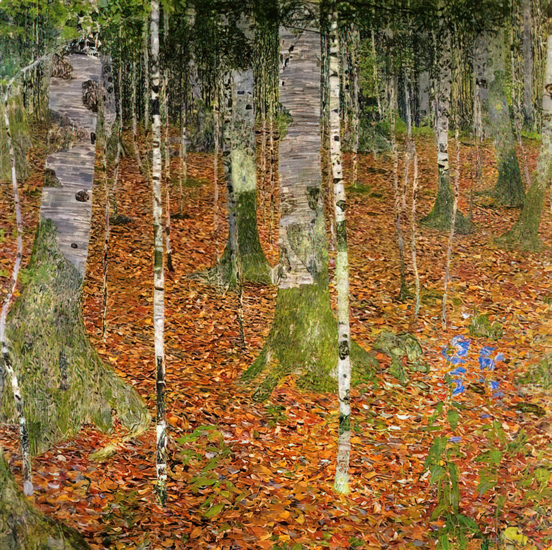 Gustav Klimt The Kiss Reproduction: A Collector's Guide to the Iconic Symbolist Masterpiece - FARMHOUSE WITH BIRCH TREES 1903 by Gustav Klimt