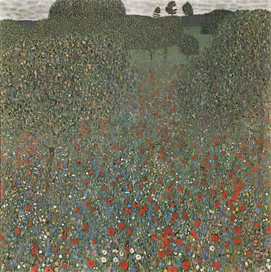 Gustav Klimt at Atelier des Lumières: A Digital Immersion into Golden Splendor - POPPY FIELD by Gustav Klimt