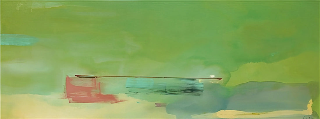 Helen Frankenthaler and the Serene Allure of the Off-White Square in Abstract Expressionism - Springscape - 1975 by Helen Frankenthaler