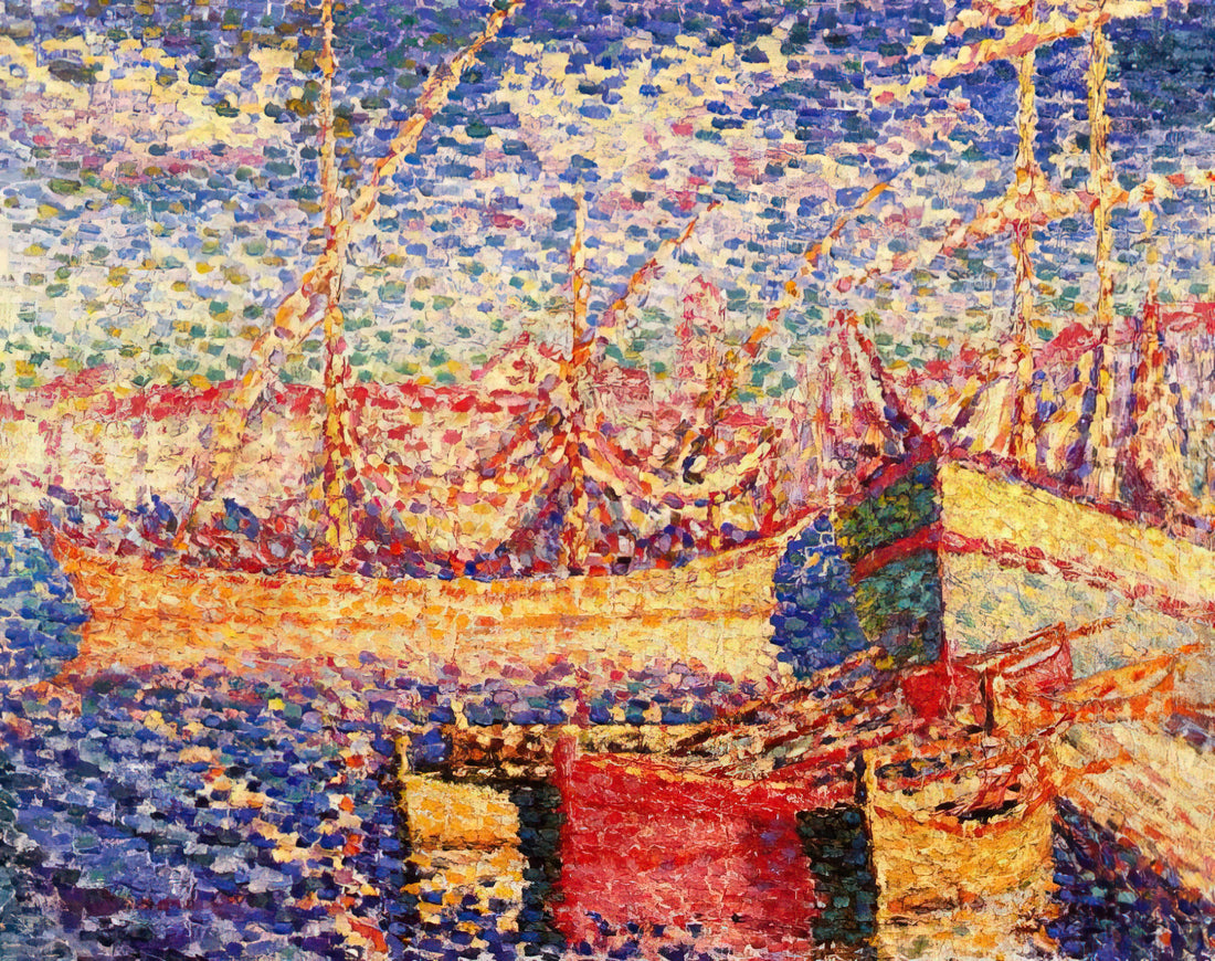 Henri-Edmond Cross: The Neo-Impressionist Master of Color and Light - Boats in the Port of St. Tropez by Henri-Edmond Cross